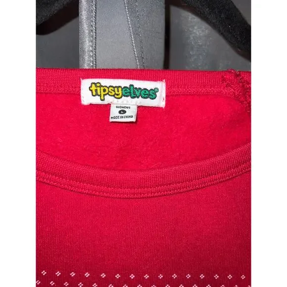 Ugly Christmas Sweatshirt Sweater Xmas Size Large Tipsy Elves - Picture 2 of 3